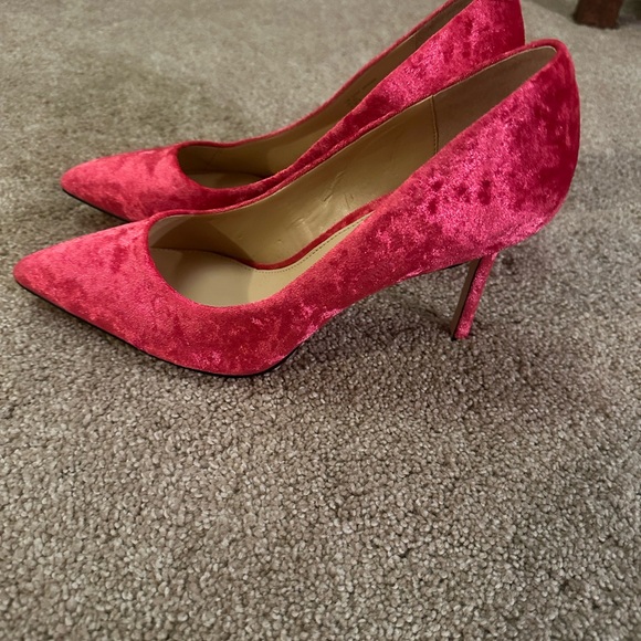 Pink velvet heels - Picture 2 of 5